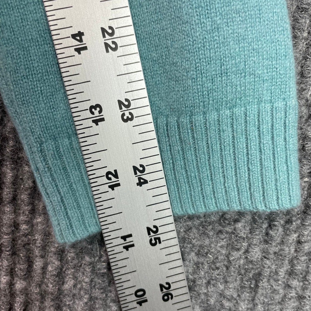 LL Bean Cashmere Sweater Women Large Blue Crew Neck Long Sleeve Pullover Travel - Picture 8 of 11